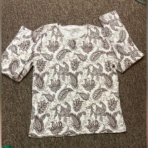St.Johns Bey  Paisley Long Sleeve Top Size M New No